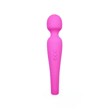 Serenity Magic Wand - Fuchsia by Gaia in Love front view showcasing its sleek design and rounded head, a premium magic wand massager for relaxation.