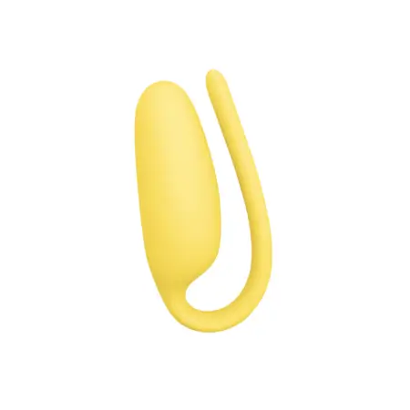 Front view of Gaia Empower Kegel Trainer Vibrator in Golden Yellow, featuring its sleek, ergonomic design for effective kegel exercises and discreet use.