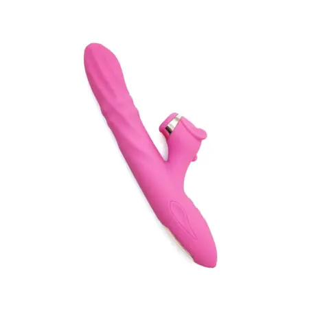 Multi-Sense Clit & G-Spot Vibrator - Fuchsia highlighting intuitive controls and premium silicone finish.